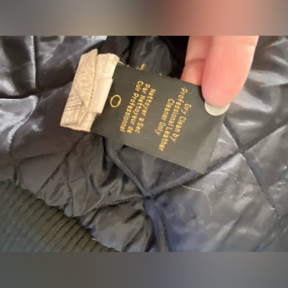 North N End leather and Wool Mens L Jacket in black - Picture 7 of 16